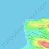 Fuerte San Antonio topographic map, elevation, terrain