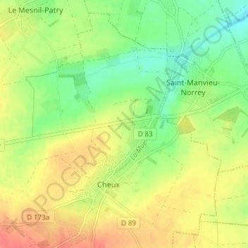 La Guinguette topographic map, elevation, terrain