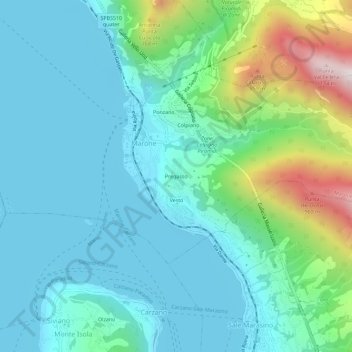 Pregasso topographic map, elevation, terrain