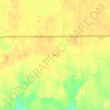 Erie topographic map, elevation, terrain