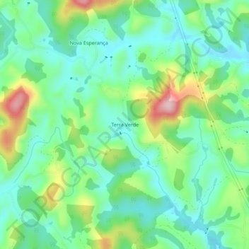 Terra Verde topographic map, elevation, terrain