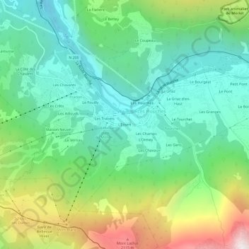 L'Essert topographic map, elevation, terrain