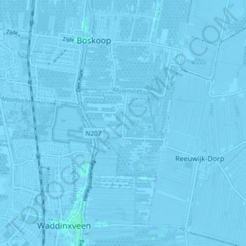 Randenburg topographic map, elevation, terrain