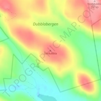 Sördubbla topographic map, elevation, terrain