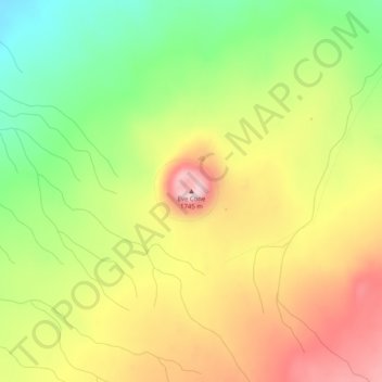 Eve Cone topographic map, elevation, terrain