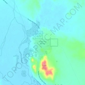 Tecopa Hot Springs topographic map, elevation, terrain