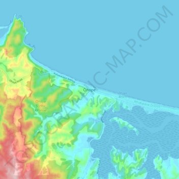 Ōhope topographic map, elevation, terrain