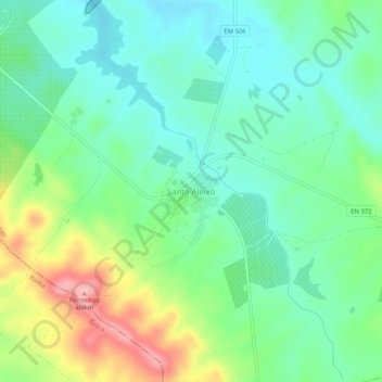Santo Aleixo topographic map, elevation, terrain