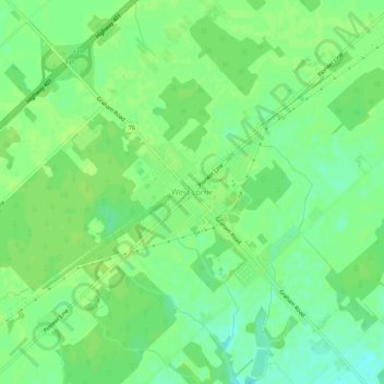 West Lorne topographic map, elevation, terrain