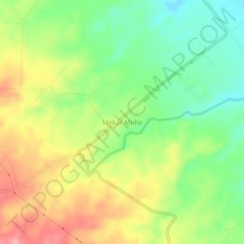 Mekar Mulia topographic map, elevation, terrain