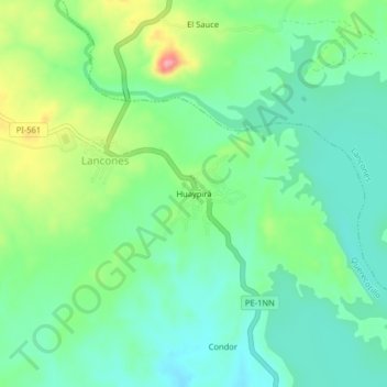 Huaypirá topographic map, elevation, terrain