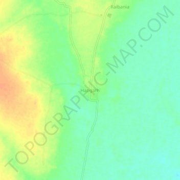 Hatigarh topographic map, elevation, terrain