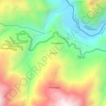 Cconoc topographic map, elevation, terrain
