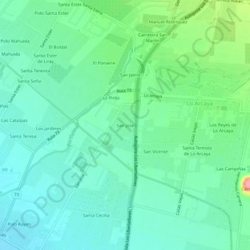 San José topographic map, elevation, terrain
