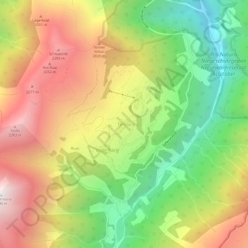Tenna topographic map, elevation, terrain