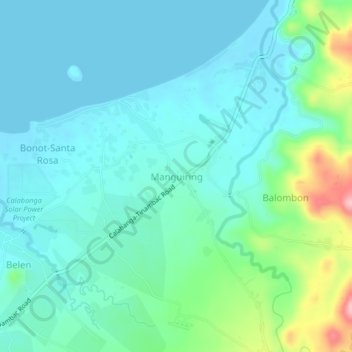 Manguiring topographic map, elevation, terrain