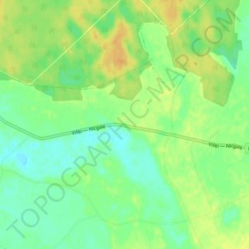 Kuseņi topographic map, elevation, terrain