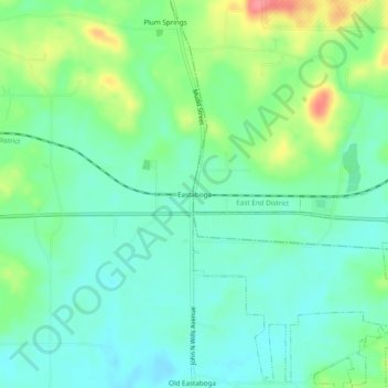 Eastaboga topographic map, elevation, terrain