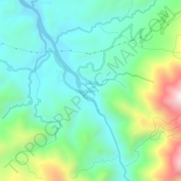 Labi topographic map, elevation, terrain