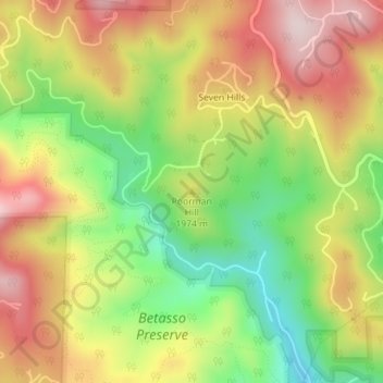 Poorman Hill topographic map, elevation, terrain