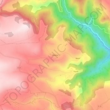 Chastre topographic map, elevation, terrain