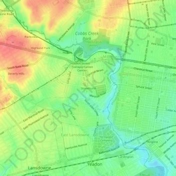 Stonehurst topographic map, elevation, terrain
