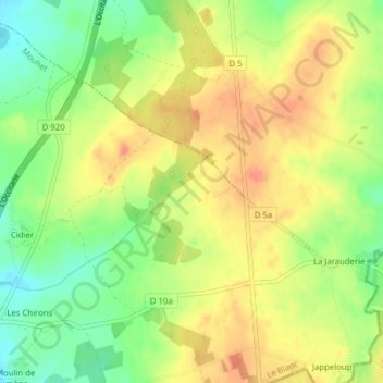 Fosse Billier topographic map, elevation, terrain