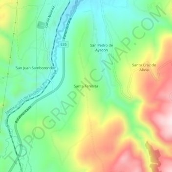 Santa Teresita topographic map, elevation, terrain