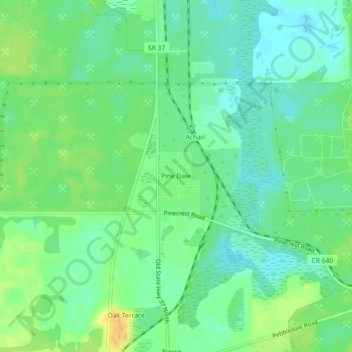 Pine Dale topographic map, elevation, terrain