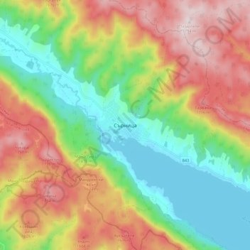Sarnitsa topographic map, elevation, terrain
