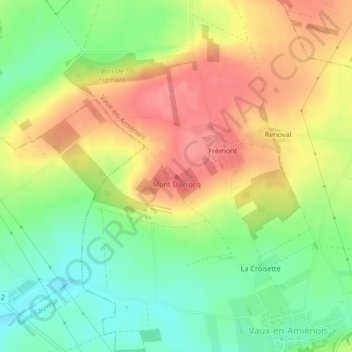 Mont Ducrocq topographic map, elevation, terrain