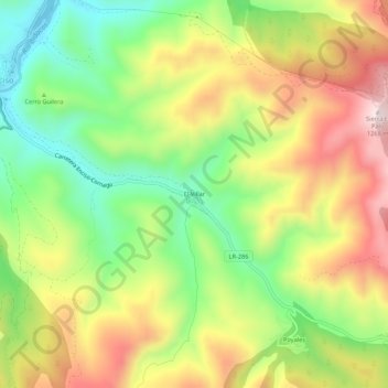 El Villar topographic map, elevation, terrain