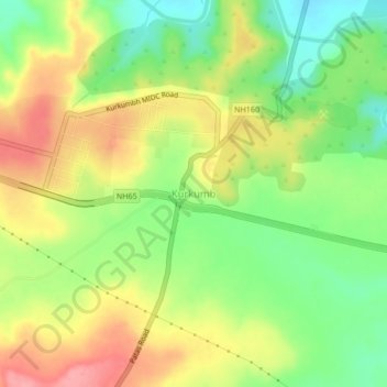 Kurkumb topographic map, elevation, terrain
