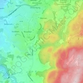 Tomset topographic map, elevation, terrain