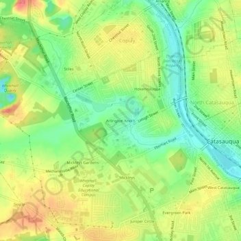 Arlington Knolls topographic map, elevation, terrain