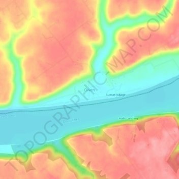 Owen topographic map, elevation, terrain
