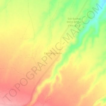 Centre Igoudar topographic map, elevation, terrain