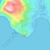 Hout Bay Heights topographic map, elevation, terrain