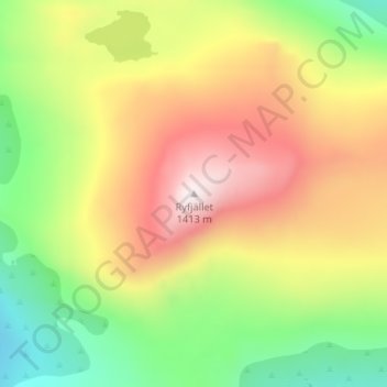Ryfjället topographic map, elevation, terrain
