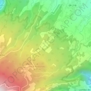 Pico do Eixo topographic map, elevation, terrain