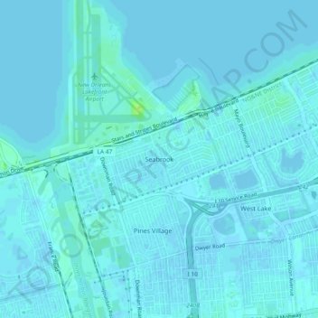 Seabrook topographic map, elevation, terrain