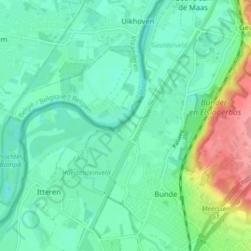 Voulwames topographic map, elevation, terrain