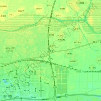 Bayu topographic map, elevation, terrain