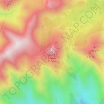 Cruz de Juanar topographic map, elevation, terrain