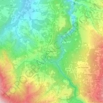 Musellaro topographic map, elevation, terrain
