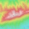 Mourre Nègre topographic map, elevation, terrain