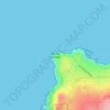 Punta Concón topographic map, elevation, terrain