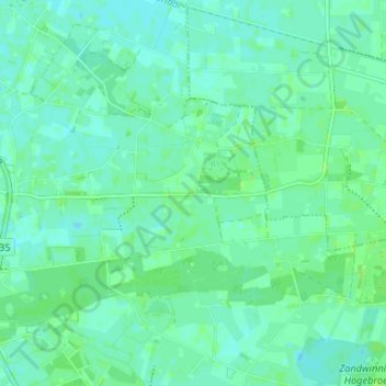 Veldhoek topographic map, elevation, terrain