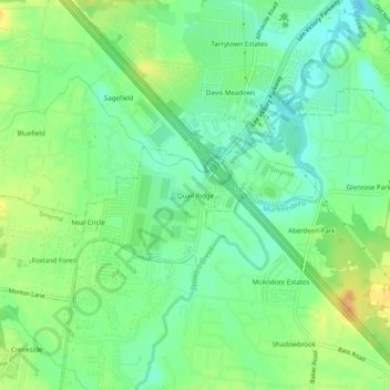 Quail Ridge topographic map, elevation, terrain