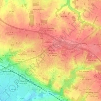 La Russie topographic map, elevation, terrain